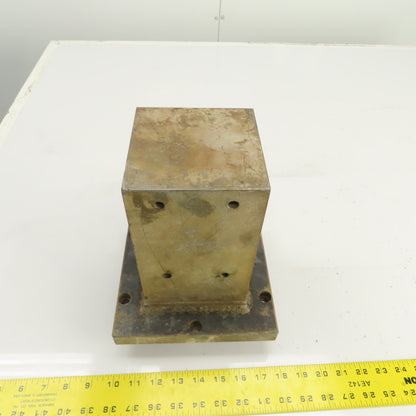 4-3/4" x 4-3/4" x 8" H Solid Steel Tombstone Workholding Fixture Machined Finish