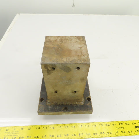 4-3/4" x 4-3/4" x 8" H Solid Steel Tombstone Workholding Fixture Machined Finish