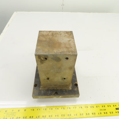 4-3/4" x 4-3/4" x 8" H Solid Steel Tombstone Workholding Fixture Machined Finish