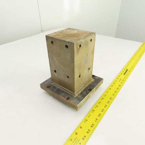 4-3/4" x 4-3/4" x 8" H Solid Steel Tombstone Workholding Fixture Machined Finish