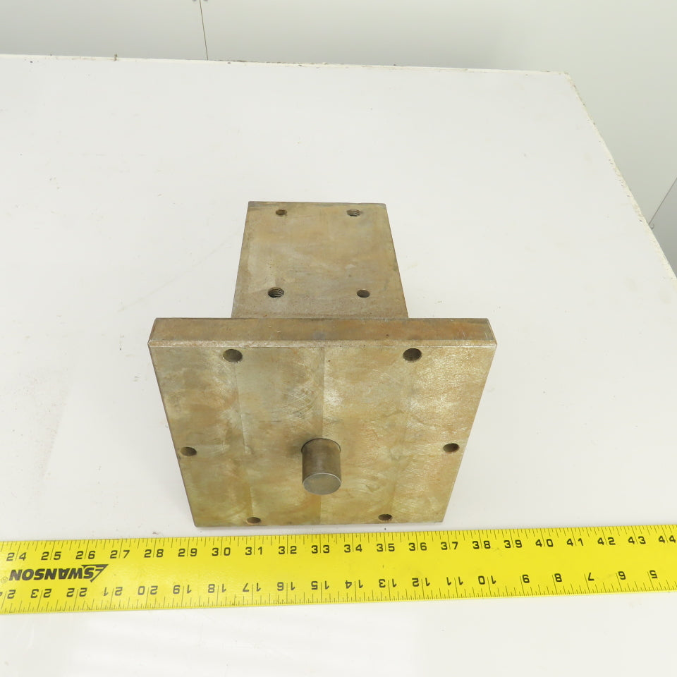 4-3/4" x 4-3/4" x 8" H Solid Steel Tombstone Workholding Fixture Machined Finish