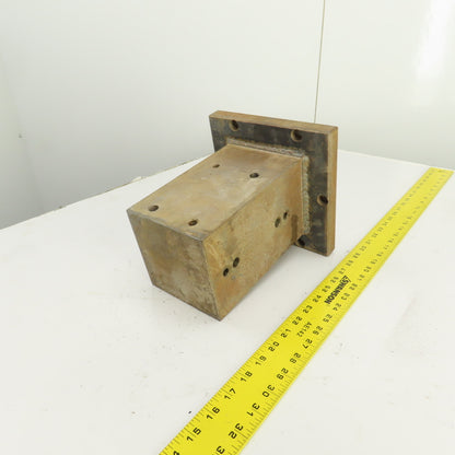 4-3/4" x 4-3/4" x 8" H Solid Steel Tombstone Workholding Fixture Machined Finish