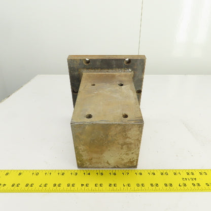 4-3/4" x 4-3/4" x 8" H Solid Steel Tombstone Workholding Fixture Machined Finish