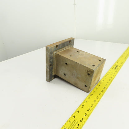 4-3/4" x 4-3/4" x 8" H Solid Steel Tombstone Workholding Fixture Machined Finish