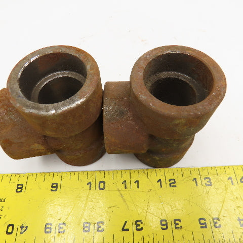 1" x 1/2" x 1" 3M Socket Weld Reducer Tee Fittings Lot Of 2