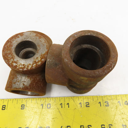 1" x 1/2" x 1" 3M Socket Weld Reducer Tee Fittings Lot Of 2
