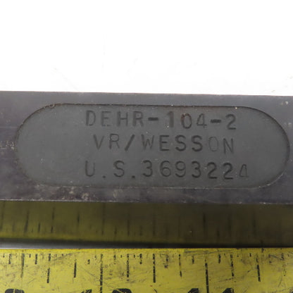 VR/ Wesson DEHR-104-2 Notching Cutoff Indexable Tool Holder 1"x1-3/8" Shank