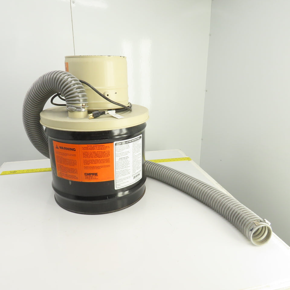 Empire 10 Gallon EF Dust Fume Collector 120V Single Phase 7' Hose Tested