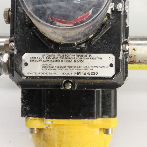 Sharpe Style Pneumatic Valve Actuator With FNW 3" 316L Stainless Steel Valve