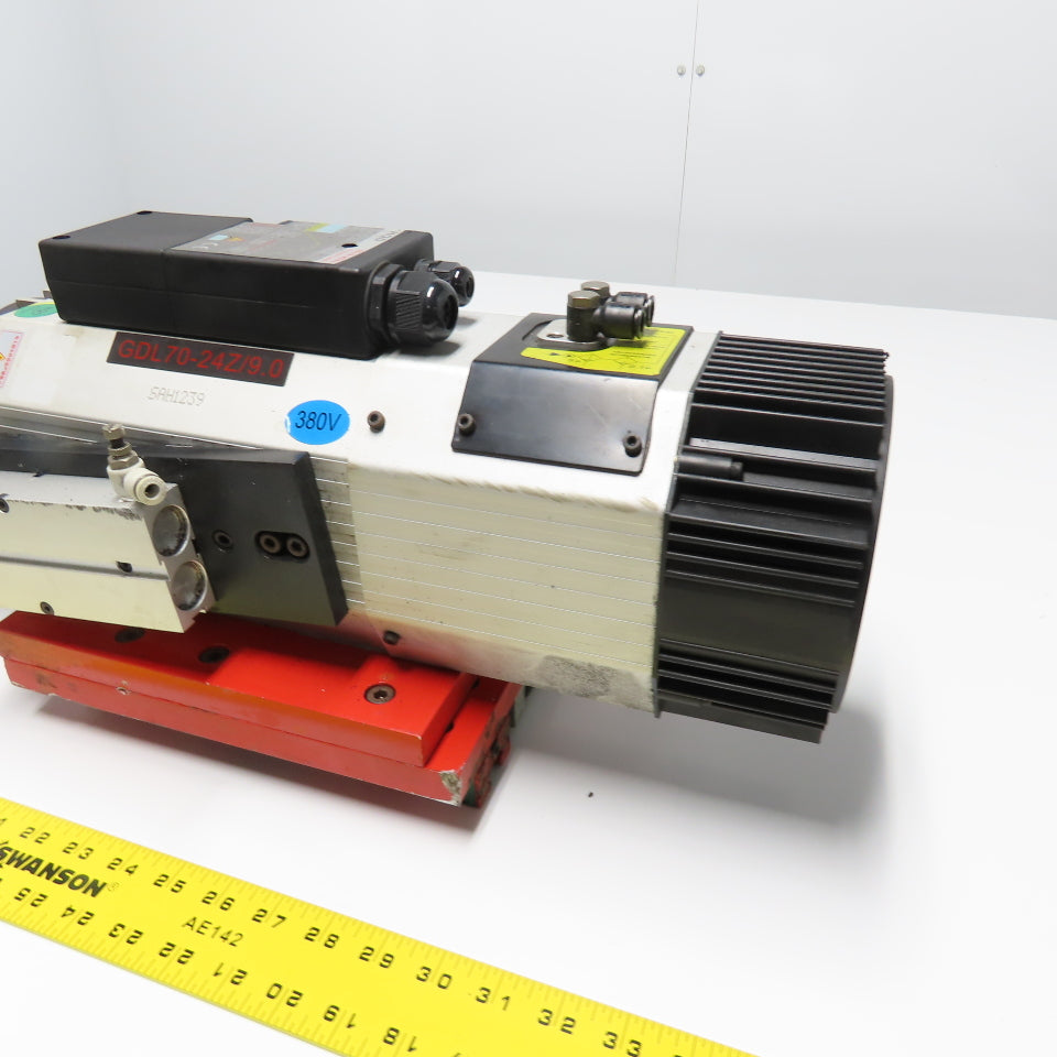 HQD GDL70-24Z/9.0 Air Cooled ATC Spindle Motor 380V 3Ph 12000RPM 400Hz