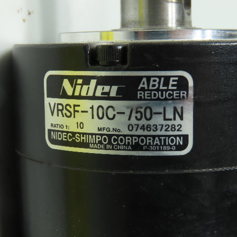 Delta ECMA-C20807RS AC Servo Motor 110VAC 0.75kW W/VRSF-10C-750-LN 1:10 Reducer