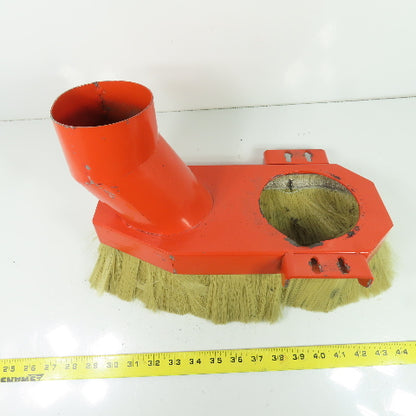 14" x 6" Steel CNC Router Dust Vacuum Shoe Cover 118mm - 94mm Duct