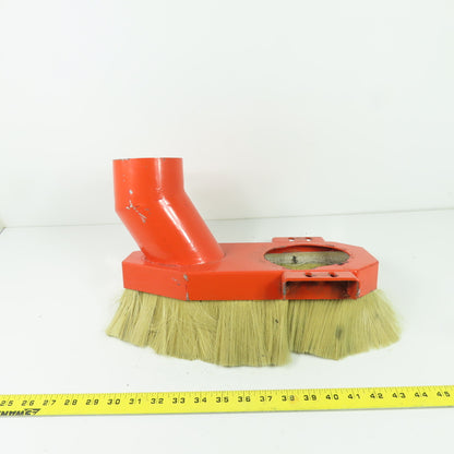 14" x 6" Steel CNC Router Dust Vacuum Shoe Cover 118mm - 94mm Duct