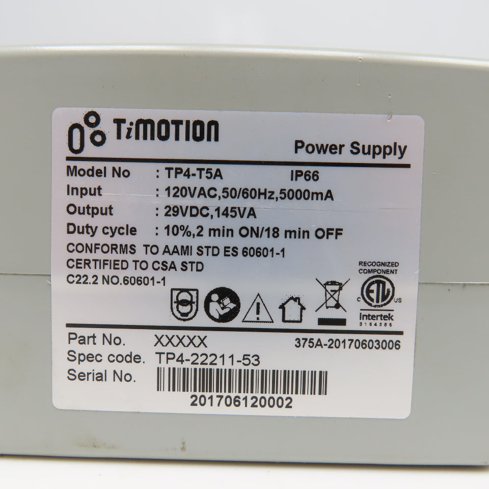 TiMotion TP4-T5A 120VAC Input 29VDC Output Power Supply