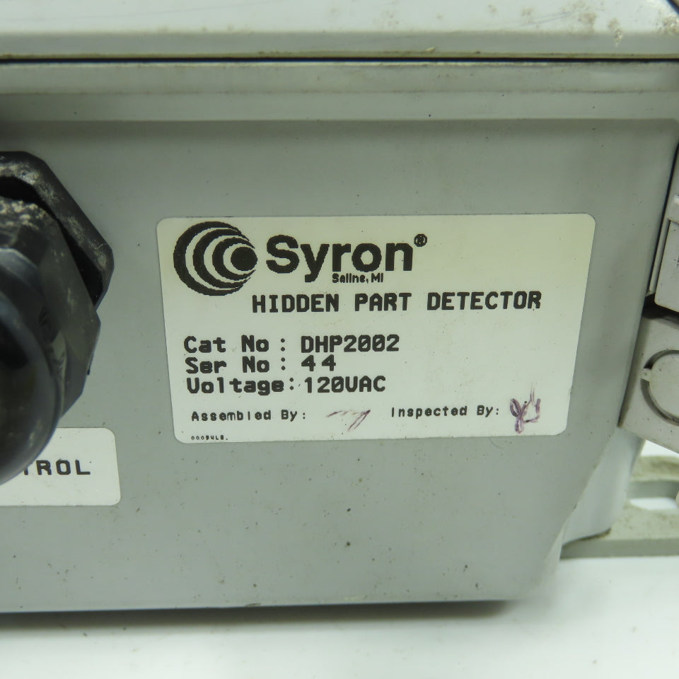 Syron DHP2002 120VAC Hidden Part Detector Control Box
