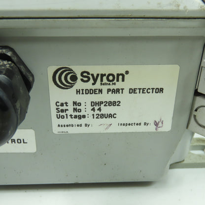 Syron DHP2002 120VAC Hidden Part Detector Control Box