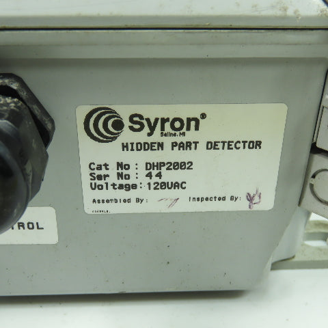 Syron DHP2002 120VAC Hidden Part Detector Control Box