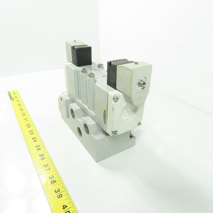 Parker H26VXBG023C 2-Position Pneumatic Solenoid Valve 120V W/5 Port Base 145PSI