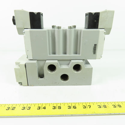Parker H26VXBG023C 2-Position Pneumatic Solenoid Valve 120V W/5 Port Base 145PSI