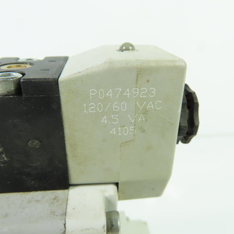 Parker H26VXBG023C 2-Position Pneumatic Solenoid Valve 120V W/5 Port Base 145PSI