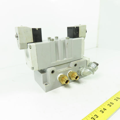 Parker H26VXBG023C 2-Position Pneumatic Solenoid Valve 120V W/5 Port Base 145PSI