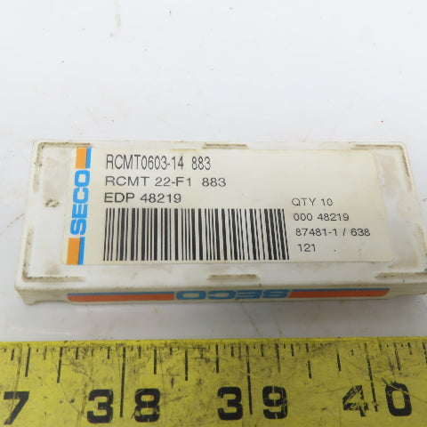 Seco RCMT0603-14 883 RCMT 22F-1 Indexable Carbide Milling Insert Tool Lot of 32