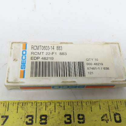 Seco RCMT0603-14 883 RCMT 22F-1 Indexable Carbide Milling Insert Tool Lot of 32
