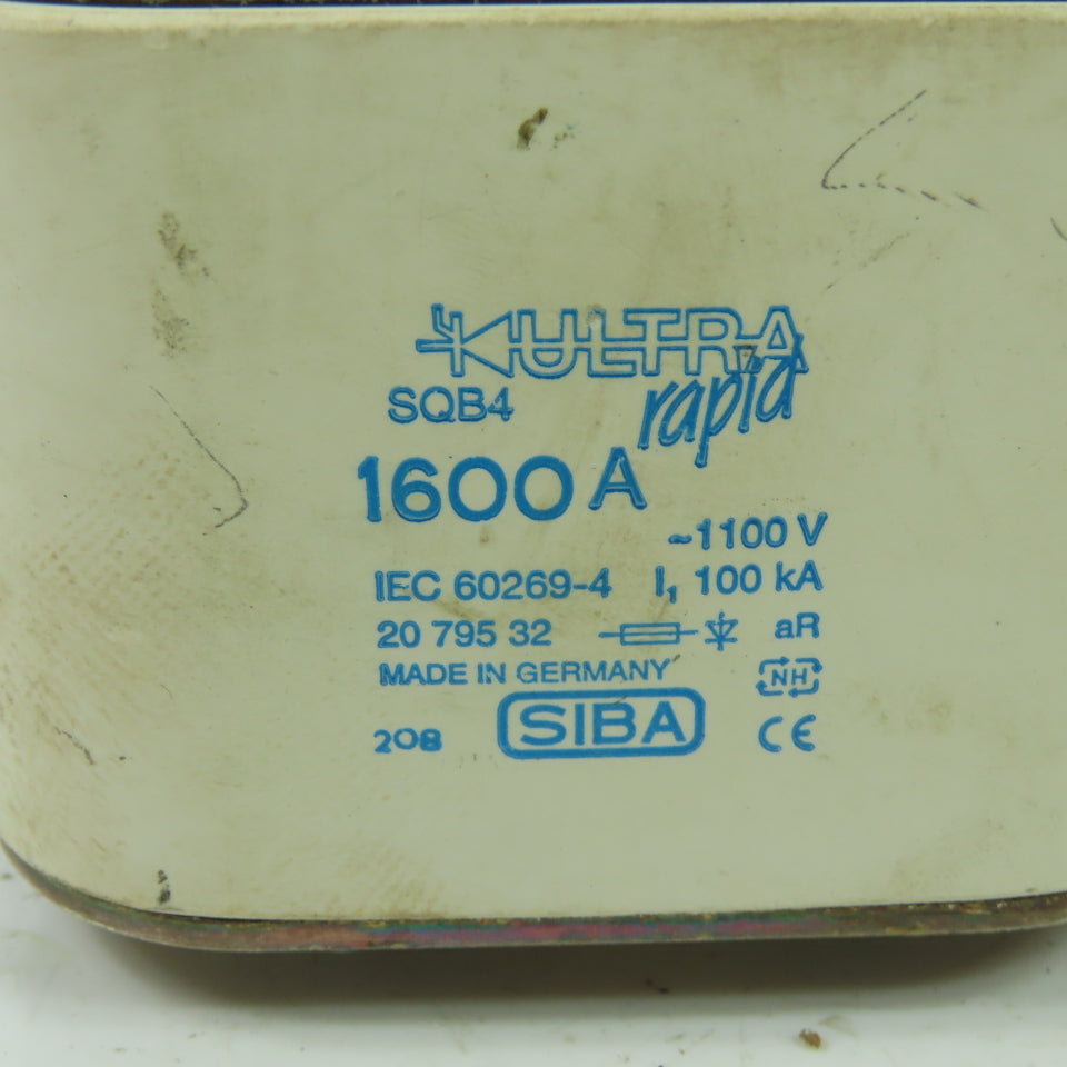 Siba SQB4 1600A Ultra Rapid Fuse Link 1100V 100kA 2079532