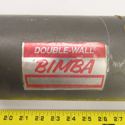 Bimba Double Wall Double Acting Pneumatic Cylinder 4.475" OD 6" Stroke