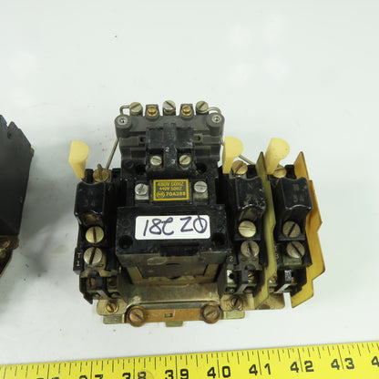 Allen Bradley 709-A0B103 Size 0 Motor Starter 5Hp 480V Coil 600V Max Lot Of 2