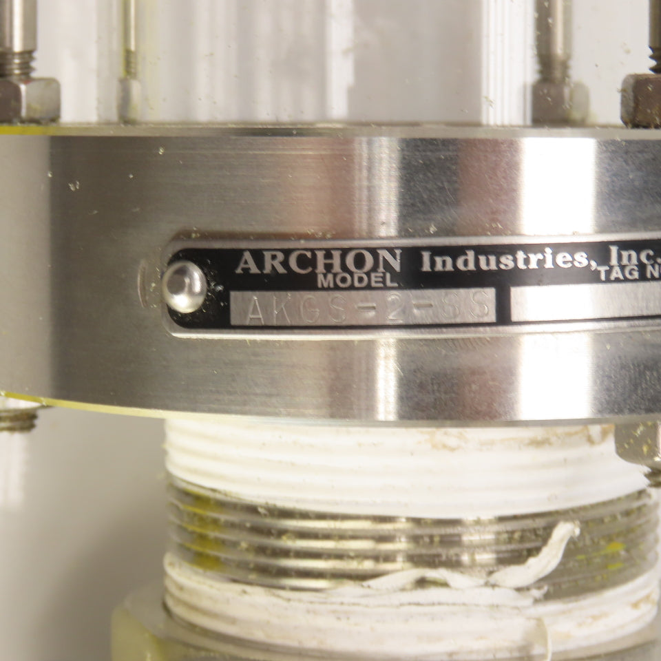 Archon AKGS-2-SS Full View Sight Flow Indicator W/ 2" Sharpe Ball Valve CF8M NEW