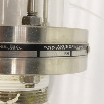Archon AKGS-2-SS Full View Sight Flow Indicator W/ 2" Sharpe Ball Valve CF8M NEW