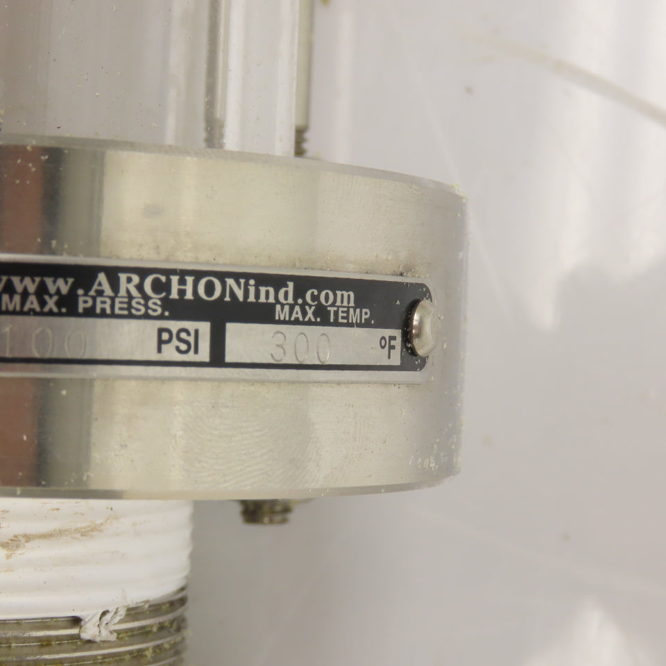 Archon AKGS-2-SS Full View Sight Flow Indicator W/ 2" Sharpe Ball Valve CF8M NEW
