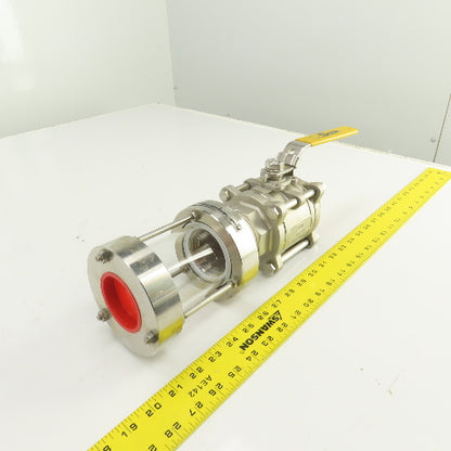 Archon AKGS-2-SS Full View Sight Flow Indicator W/ 2" Sharpe Ball Valve CF8M NEW