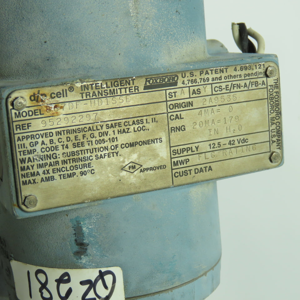 Foxboro 867DF-HD1SSE Cell Intelligent Pressure Transmitter 12.5-45VDC