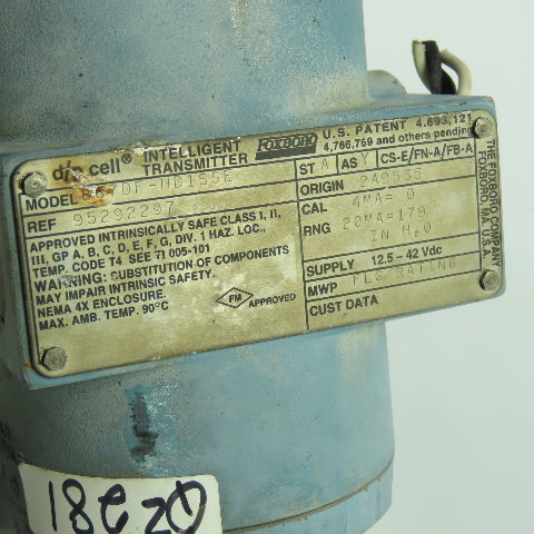 Foxboro 867DF-HD1SSE Cell Intelligent Pressure Transmitter 12.5-45VDC