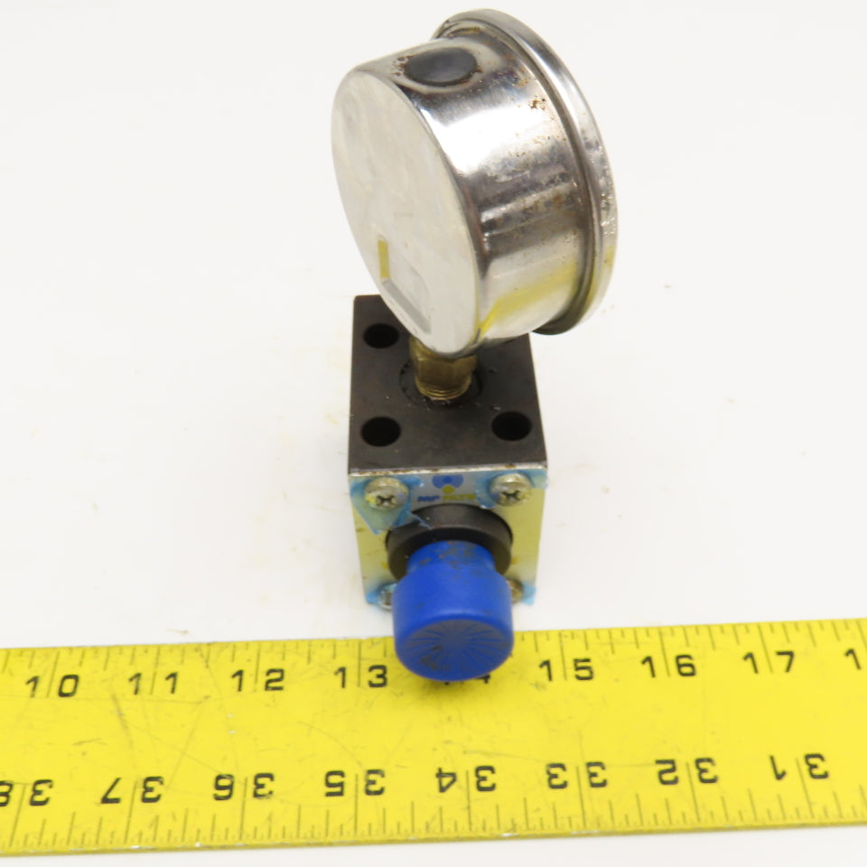 MP Filtri EM1-C Hydraulic Gauge Insulator Valve G1/4