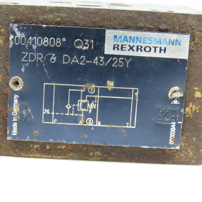 Rexroth ZDR 6 DA2-43/25Y Direct Operated Pressure Reducing Hydraulic Valve