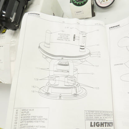 SPX MS1P8 Lightnin Direct Drive Clamp Mount Stainless Steel Air Mixer Motor NEW