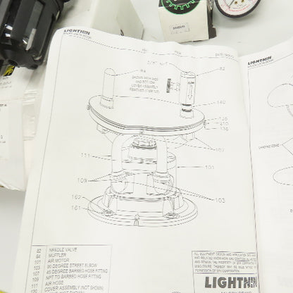 SPX MS1P8 Lightnin Direct Drive Clamp Mount Stainless Steel Air Mixer Motor NEW