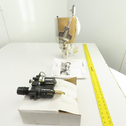 SPX MS1P8 Lightnin Direct Drive Clamp Mount Stainless Steel Air Mixer Motor NEW