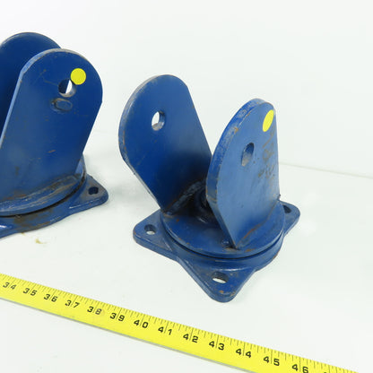 Heavy Duty Swivel Caster Base -1/2" ID 7-1/2"x6-1/2" Flange Lot Of 2