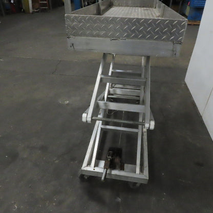 Aluminum 24" X72" Manual Crank Scissor Lift Table 23" To 10'6" Height