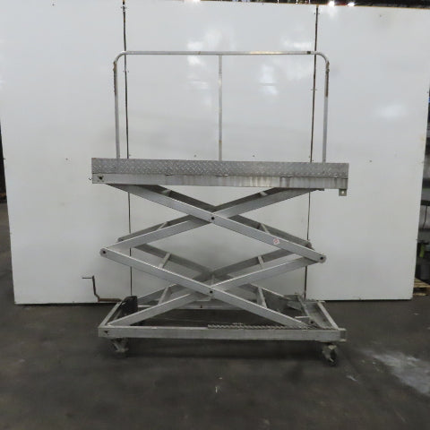 Aluminum 24" X72" Manual Crank Scissor Lift Table 23" To 10'6" Height