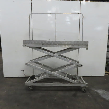 Aluminum 24" X72" Manual Crank Scissor Lift Table 23" To 10'6" Height