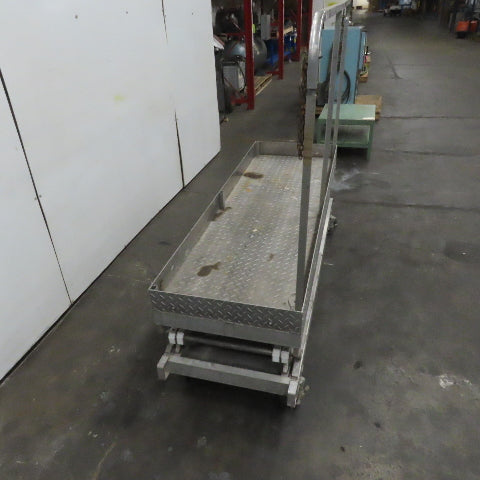 Aluminum 24" X72" Manual Crank Scissor Lift Table 23" To 10'6" Height