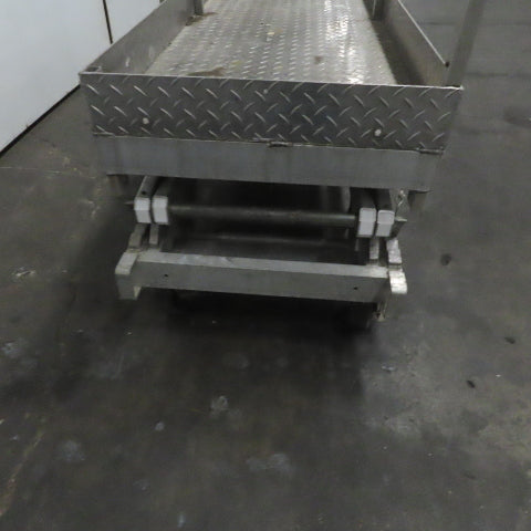 Aluminum 24" X72" Manual Crank Scissor Lift Table 23" To 10'6" Height