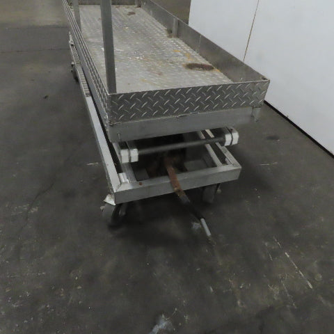 Aluminum 24" X72" Manual Crank Scissor Lift Table 23" To 10'6" Height
