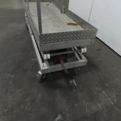 Aluminum 24" X72" Manual Crank Scissor Lift Table 23" To 10'6" Height