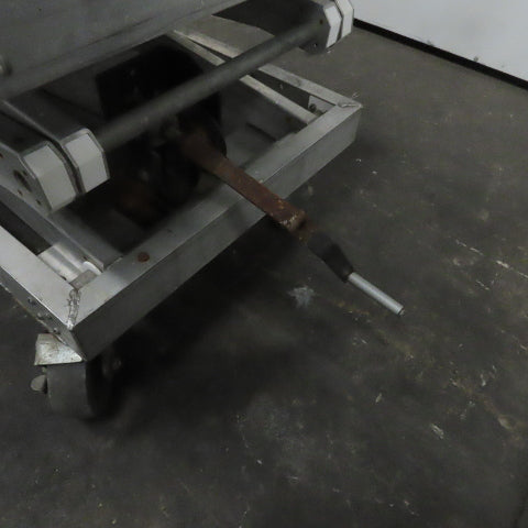 Aluminum 24" X72" Manual Crank Scissor Lift Table 23" To 10'6" Height
